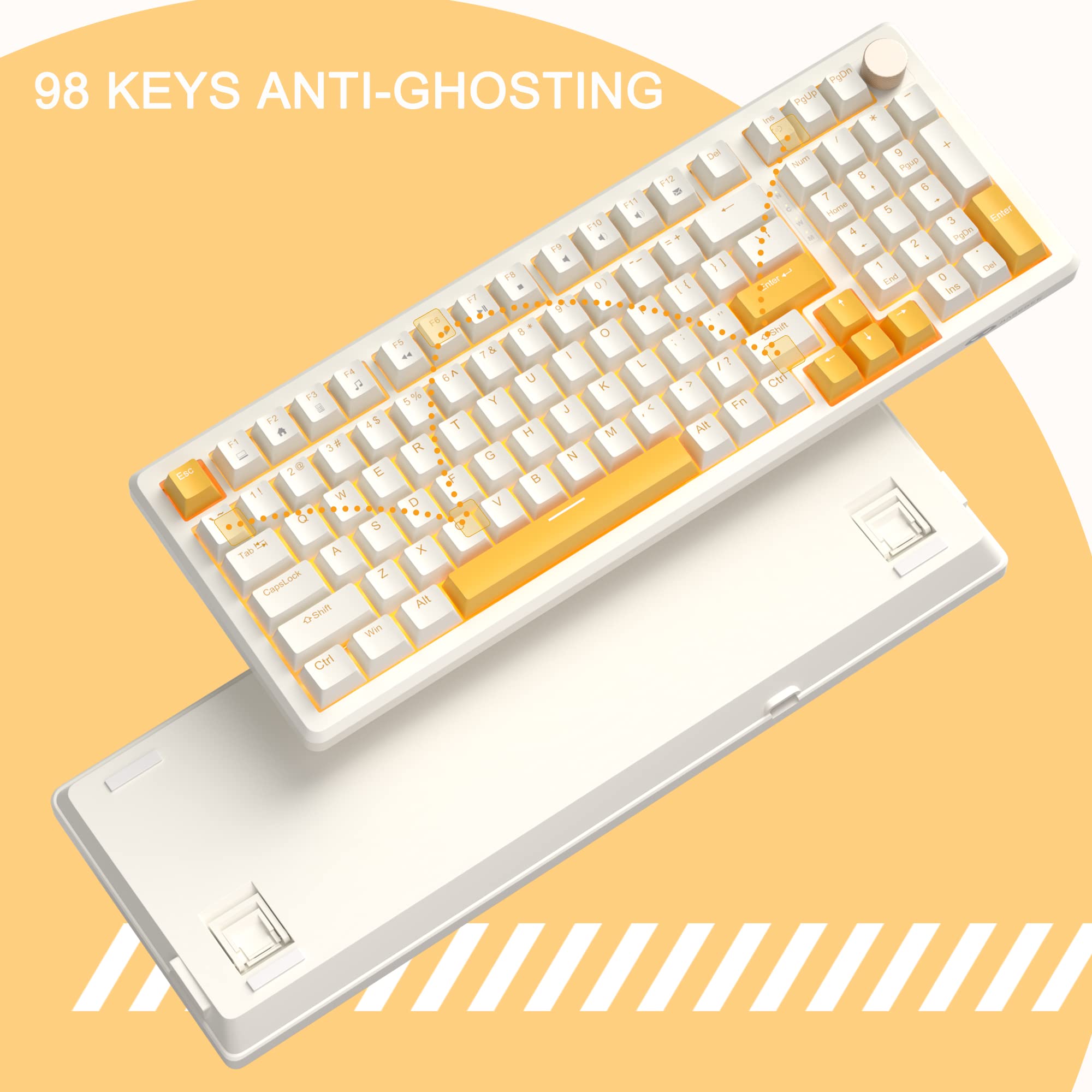 Amazon | MageGee 98キー メカニカルゲーミングキーボード